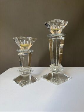 Crystal Candlestick Pair - Shannon Crystal